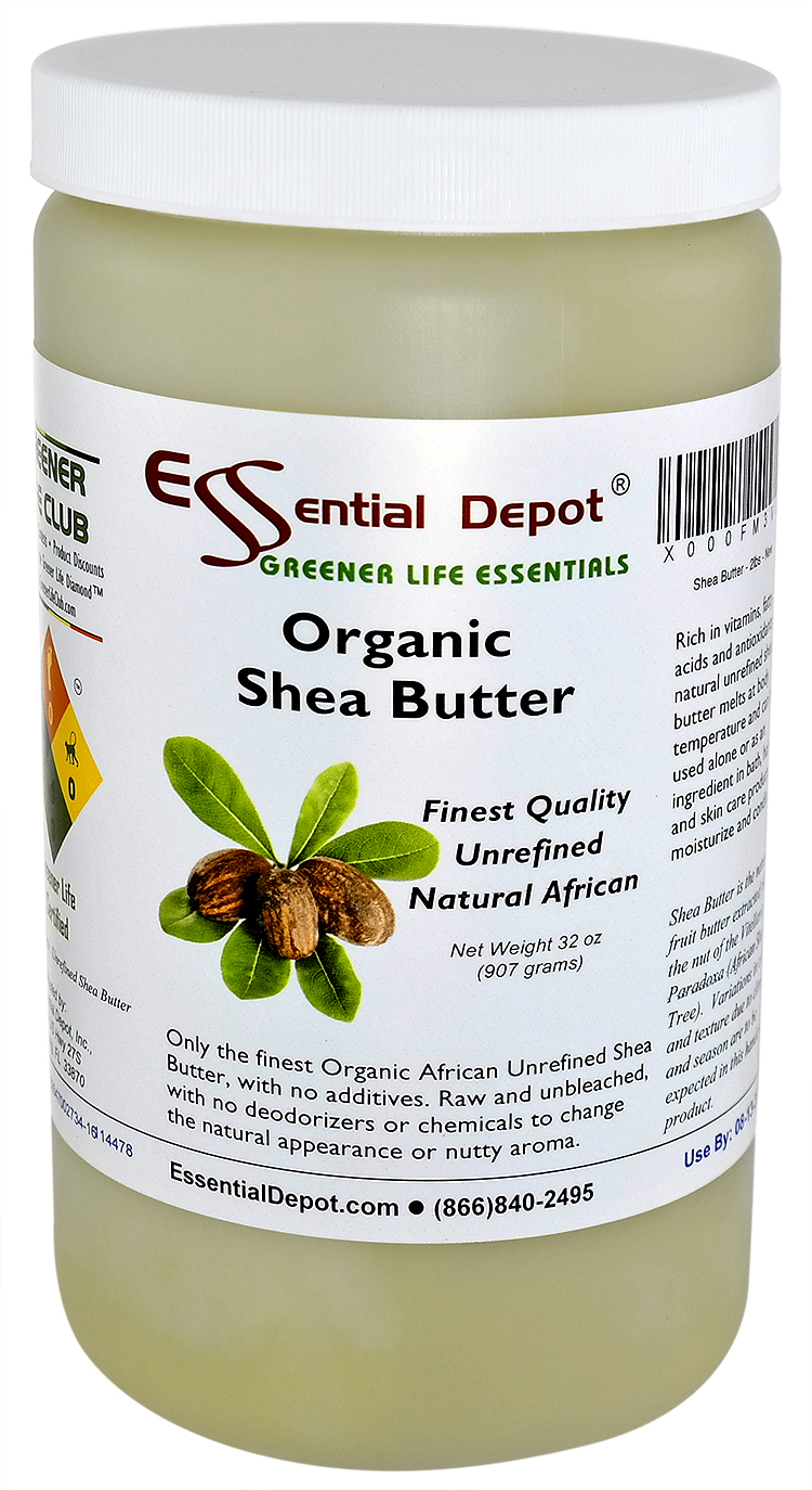 Organic Shea Butter Grade A Unrefined 32 oz Essential Depot